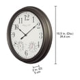 thumbnail image 2 of HOMETRENDS 15.5" Quartz Traditional Indoor, Outdoor Wall Clock, 2 of 8