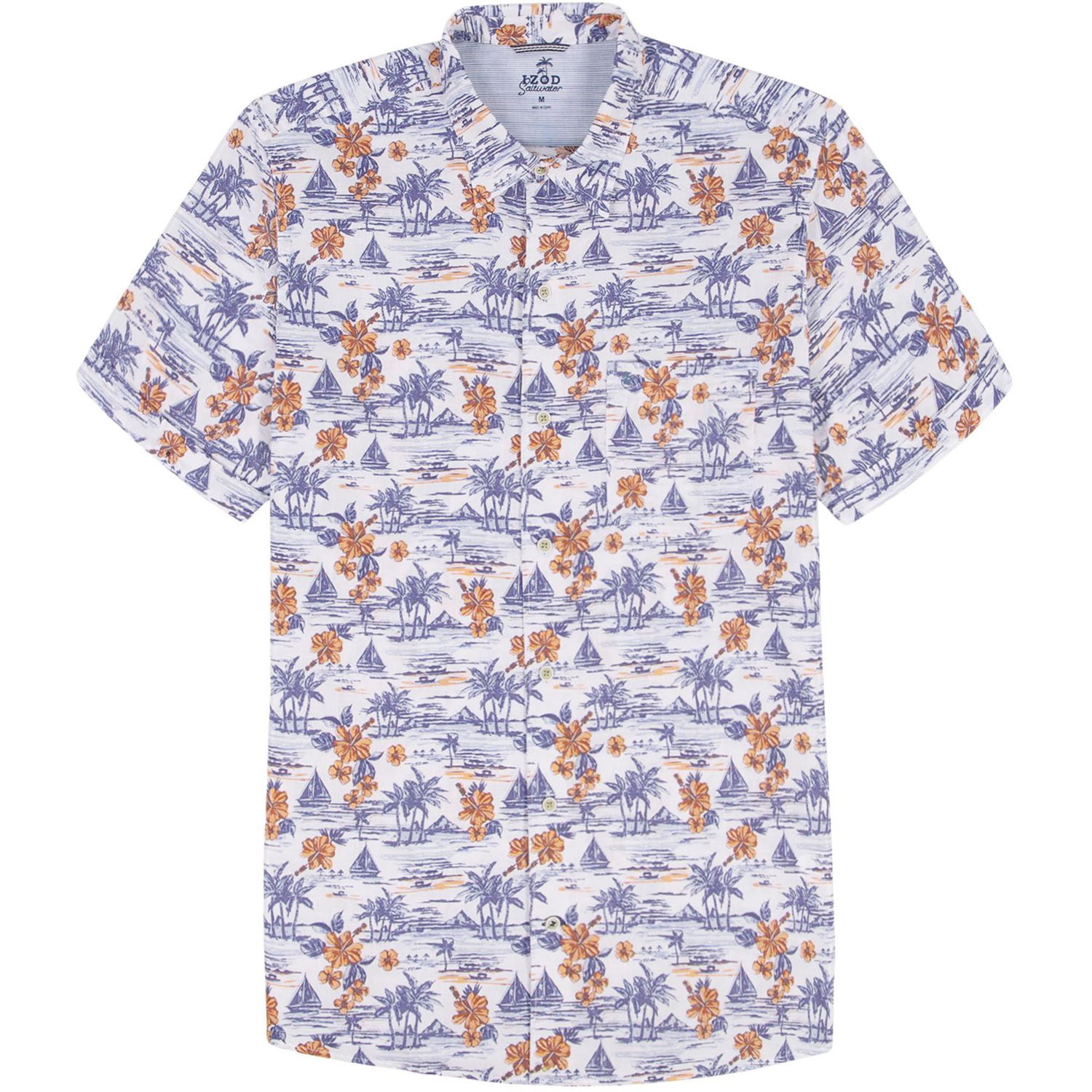 Dockside Chambray Short Sleeve Button Down Shirt