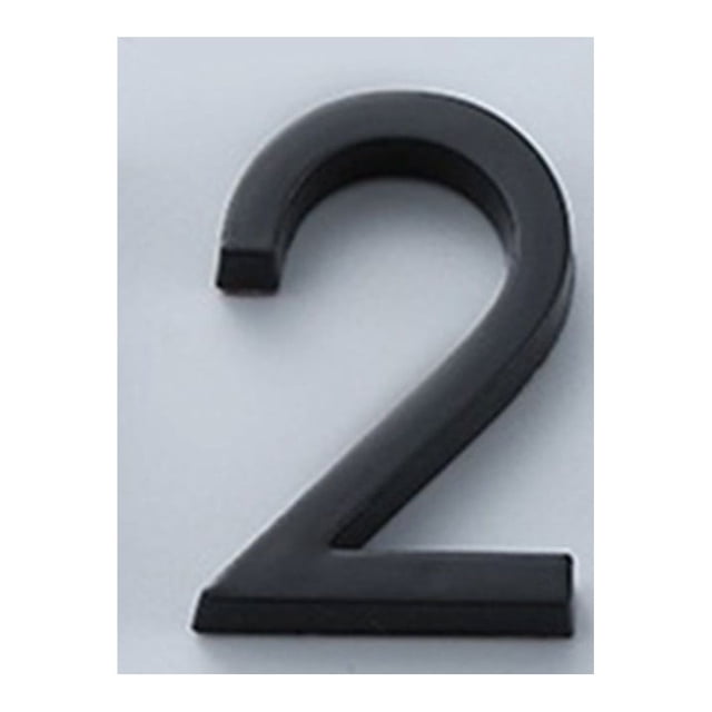 Chendee Glossy 3D House Number Door Plate Sign Outdoor Hotel Room Number Black,2