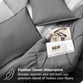 thumbnail image 3 of Bare Home Goose Down Alternative Comforter Set - 3 Piece Set - Oversized Queen, Gray, 3 of 7