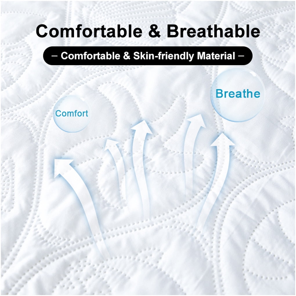 Waterproof Mattress Protector Breathable Cotton Bed Pad Mat Protective Waterproof Mattress Cover, Twin 39X75&18Inches Xingzhi