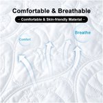 Waterproof Mattress Protector Breathable Cotton Bed Pad Mat Protective Waterproof Mattress Cover, Twin 39X75&18Inches Xingzhi