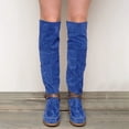 thumbnail image 1 of Bottes pour Femmes à Bout Rond, Mode, Décontractées, avec Boucle de Ceinture, Talon Bas, Bottes Plates, 1 of 4