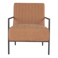 thumbnail image 3 of Verdugo Accent Chair with Black Frame in Sand Brown Faux Leather, 3 of 8