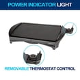 thumbnail image 4 of Westinghouse Family Size Electric Griddle 220 Volts - Nonstick, Dishwasher Safe, Removable Temperature Control, 4 of 5
