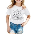 thumbnail image 1 of Tenue de Pâques à Colorier pour Tout-Petits, Chandails pour Garçons, Manches Courtes, Hauts d'Été, T-Shirts à Col Rond, Vêtements Tendance pour Filles 5T, 1 of 4