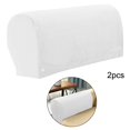 thumbnail image 4 of Velvet Sofa Armrest Covers Arm Covers Solid Chairs Couch Slipcovers with Pins Slip Removable - white, 4 of 7