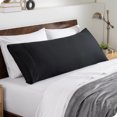 thumbnail image 1 of Bare Home Body Pillowcase - Envelope Closure - Ultra Soft - Double Brushed - Black, 1 of 6