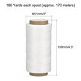thumbnail image 2 of Unique Bargains 186 Yards 210D/1mm Leather Sewing Thread Polyester Waxed Cord, White, 2 of 5