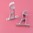 thumbnail image 4 of MasteelfCA 2pcs Aluminum Alloy Curtain Rod Bracket Roman Style Pole Rack Thick Curtain Holder Curtain Drapery Rod Curtain Accessories Curtain Pole Holder Door Frame Hook(Single Bracket White), 4 of 8