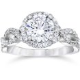 thumbnail image 1 of 2.25CT Halo Infinity Diamond Engagement Ring 14K White Gold, 1 of 3