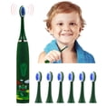 thumbnail image 2 of Children USB Rechargeable Electric Toothbrush - Soft Hair, 19800 Times/Min Vibration, IPX6 Waterproof, 6 Brush Heads Included, 2 of 2