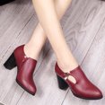 thumbnail image 3 of Nouvelles Chaussures de Fête pour Femmes à Talon Carré Pointu avec Fermeture Éclair Solide et Bout Pointu, 3 of 9