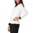 thumbnail image 4 of INSPIRE CHIC Chemisier Élégant à Col Manches Longues pour Femmes Bureau Travail, 4 of 6