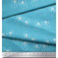 thumbnail image 3 of Soimoi Blue Modal Satin Fabric Bow & Dots Decor Fabric Printed Yard 42 Inch Wide, 3 of 5