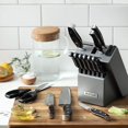 thumbnail image 3 of McCook MC25A Knife Sets,15 Pieces German Stainless Steel Kitchen Knife Block Set with Built-in Sharpener, 3 of 6