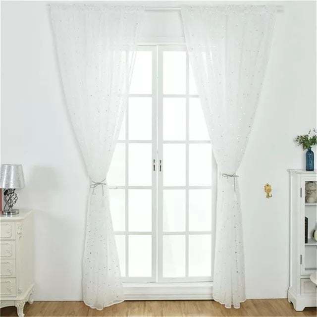 Special Offer! Leaves Sheer Curtain Window Voile Drape Valance 1 Panel Fabric