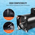 thumbnail image 4 of VEVOR 1.5 HP Pool Pump Motor, 56Y Frame, 115V((12.8 Amps))/230V(6.4 Amps) 3450 RPM, 60Hz, 1.1 Service Factor, 90μF/250V Capacitor, CCW Rotation Square Flange Replacement Motor, 4 of 9