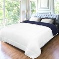 thumbnail image 1 of PiccoCasa Queen Soft Lightweight Down Alternative Comforter White&Navy Blue, 1 of 7