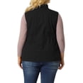 thumbnail image 3 of GRACE & GRANDEUR Women's Plus Size Cargo Pocket Drawstring Waist Vest Jacket, 3 of 6
