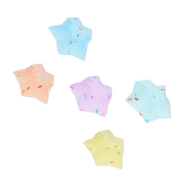 20pcs Silicone Baking Cups Bright Colors Cute Shapes Reusable Cake Making Molds for Donuts PuddingsStar Set