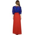 thumbnail image 3 of Bimba Robe Longue Maxi Taille Empire pour Femmes Manches 3/4 Robe d'Été Élégante pour les Vacances, 3 of 8