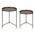 thumbnail image 3 of Kate and Laurel Ulani Table d'Appoint Moderne Gigogne, Ensemble de 2, Bronze, Tables de Bout Sophistiquées et Charmant pour Rangement et Présentation, 3 of 8