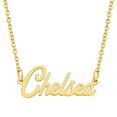 thumbnail image 1 of KISPER 18K Gold Plated Stainless Steel Personalized Name Pendant Necklace, Chelsea, 1 of 6