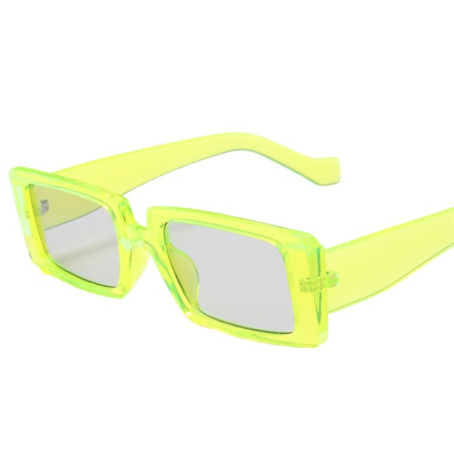 kurtrusly Monture Rectangulaire Légère Protection pour Style à la Mode Matériaux PC Lunettes Monture Vert Brillant 1 Ensemble