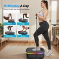 thumbnail image 3 of MERACH LED Light Vibration Plate Exercise Machine, Vibrating Muscle Toner, Bluetooth Speaker Whole Body Workout Fitness Platform with Resistance Bands, 330lb Capacity, 3 of 9