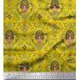 thumbnail image 1 of Soimoi Rayon Fabric Floral & Ogee Damask Print Fabric by Yard 42 Inch Wide, 1 of 1
