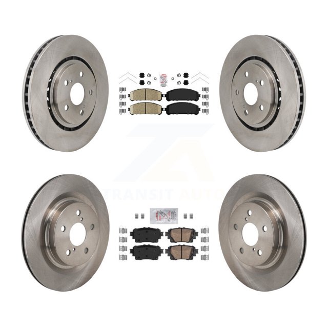Transit Auto Front Rear Ceramic Pads and Disc Brake Rotors Kit for Car Toyota Sienna RAV4 Prime Lexus NX450h+ K8A-107823