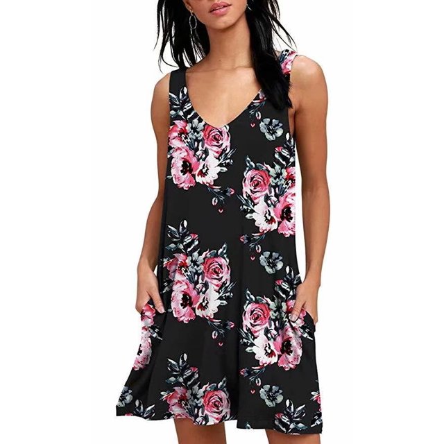 Robes T-Shirt Décontractées d'Été pour Femmes, Sortie de Plage, Robe Débardeur Plissée Unie