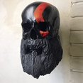 thumbnail image 3 of Motorcycle Helmet Skull With Beard Helmet Rack, Wall Mounted Motorcycle Skull Helmet Holder, Resin Crafts Helmet Stand, Skull Helmet Hanger for Bike, Rugby, Baseballs Helmet, Gift for Motorcycle Rider, 3 of 6