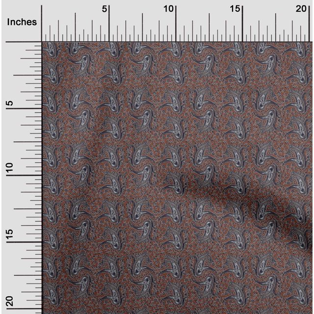 oneOone Cotton Flex Fabric Floral & Paisley Block Decor Fabric Printed BTY 40 Inch Wide