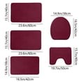 thumbnail image 2 of zanvin Bathroom Mat, Memory Foam Bath Mat 5 Set Bathroom Rugs for 5 Pcs Toilet Mats Universal Soft Comfortable Water Absorption Non-Slip Thick Machine Washable Easy Dry Dark Color, Men Gifts, 2 of 5