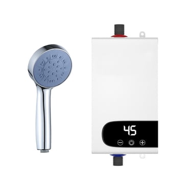 EGNMCR 3500w Petite Conversion de Fréquence Température Constante Petit Trésor de Cuisine Bain et Douche, Chauffe-Eau Électrique à Chauffage Instantané Rapide pour Chauffe-Eau Domestique
