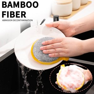 Sponges for Cleaning Double Sided Cleaning Sponge Household Kitchen Brush Pot Dishwashing Cloth Thickened Stain and Oil Cleaning Cloth Household Cleaning Sponges