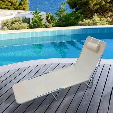 Outsunny chaise de jardin réglable