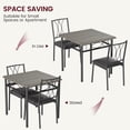 thumbnail image 4 of Royalbelle Dining Table Set for 2,Rectangle Dining Table and Chairs Set of 2,3-Piece Farmhouse Kitchen Table Set,Space Saving Dining Table for Apartment Small Spaces,Grey, 4 of 5