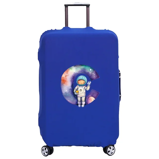 Luggage Cover Washable Case Cover Protective Case Scratch Proof Case Cover Suitable for Astronaut Print Pattern Fits 18-32 Inch 8astronaut letter C XL
