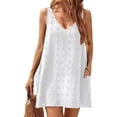 thumbnail image 5 of Gspmoly Robe pour Femmes, Mode Décontractée Aguichant Unie à Rayures Sans Manches à Col Rond Robe Débardeur pour Dames Robes de Vacances pour Femmes jusqu'à 60 % de Rabais, 5 of 5