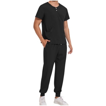 Cameland Sarraus pour Hommes, Sarraus Uniforme Médical Ensemble de Sarraus Médical Haut et Pantalon Ensemble de Sarraus pour Hommes