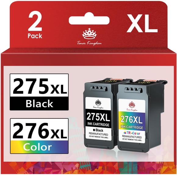 High Yield 275XL 276XL Ink Cartridges Compatible for Canon Printer Ink 275 276 PG-275XL CL-276XL Combo Pack Replacement for Pixma TS3520 TS3720 TR4720 TS3729 TR4700 TR472