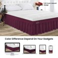 thumbnail image 2 of SGI Bedding 18 Inch Wrap Around Bed Skirt | Microfiber Bed Skirt | Fade Resistant, Wrinkle Free, Anti-static, Decorative, Extra Storage Space, Clutter-Free | Olympic Queen, Wine, 2 of 6