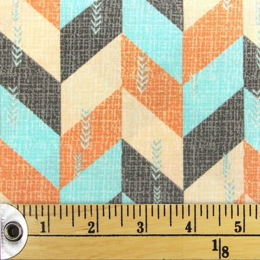 FABRIC CREATIONS Colourful Desert Checkered Chevrons with Arrows Fat Quarter Pre-Cut Fabric - 46 cm (18 in) × 53 cm (21 in)/45 cm (17.7 in) × 53 cm (20.9 in), 18x21
