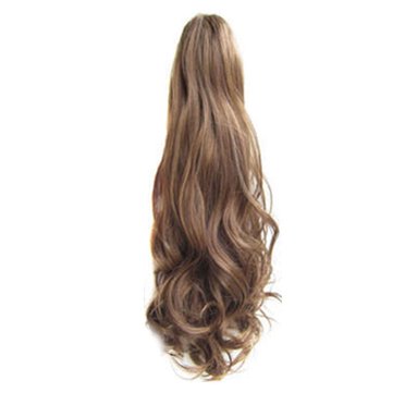 55cm Women Girls Long Curly Wavy Ponytail Extension Synthetic wig Long curly Hair Piece Clip Hair Extensions