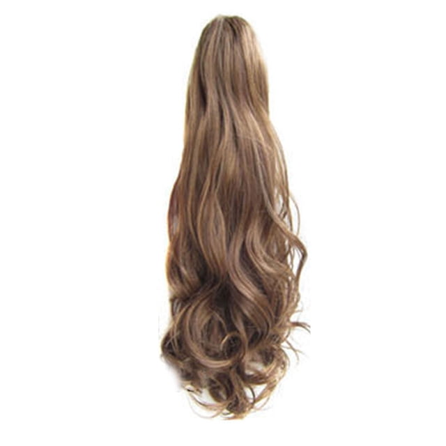 Extension de Queue de Cheval Longue Bouclée Ondulée de 55 cm pour Femmes et Filles, Queue de Cheval Synthétique Bouclée, Longue Pièce de Cheveux Bouclés, Extensions de Cheveux à Clip