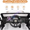 thumbnail image 3 of BeesClover 24V 2-Seater Ride On Car for Kids, Electric Truck with Remote Control, 4x45W Motor, Battery Powered with Switchable 4WD/2WD, LED Headlights and Music Player, 3 of 7