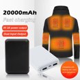 thumbnail image 1 of 20000mAh Power Bank Battery Backup Heated Vest Thermal Jacket Gloves Charging, 1 of 5